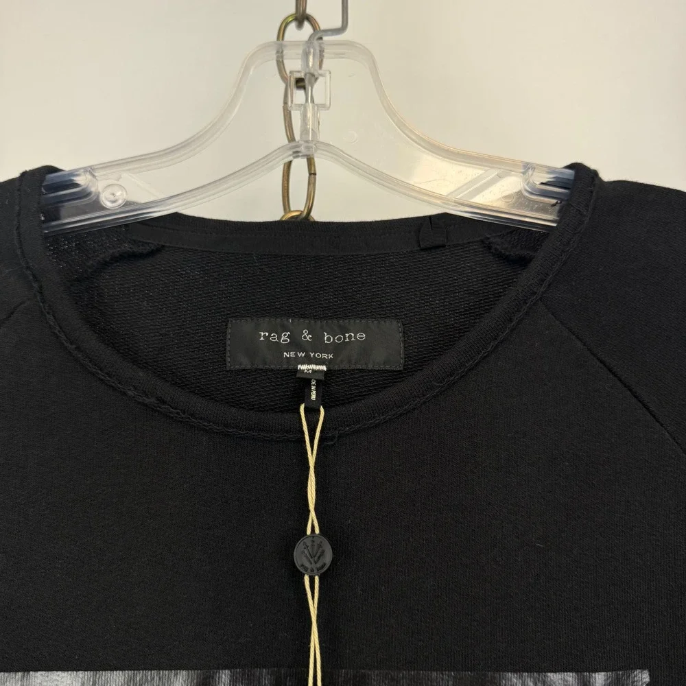 rag & bone Sweatshirt Men M Black Liberty Graphic NWT - Picture 7 of 16